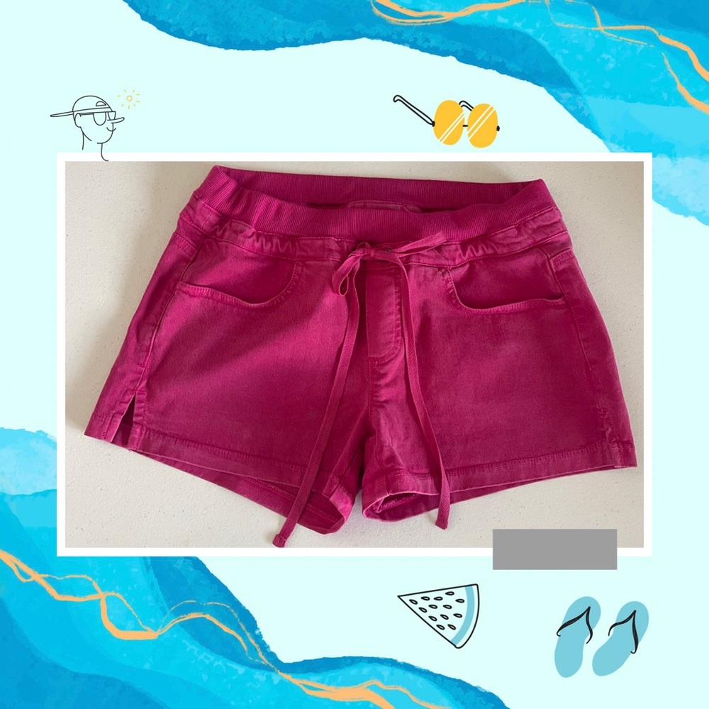 Splendid Denim Pink Pull-On Tie Front Shorts Size  S